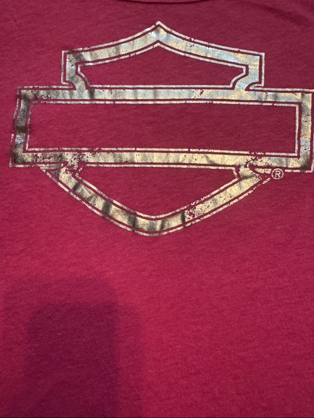 Harley-Davidson Pink Tee with Metallic Shield Logo